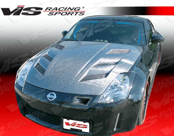 2003-2006 Nissan 350Z VIS Carbon Fiber Hood AMS Style Titanium Silver Questions & Answers