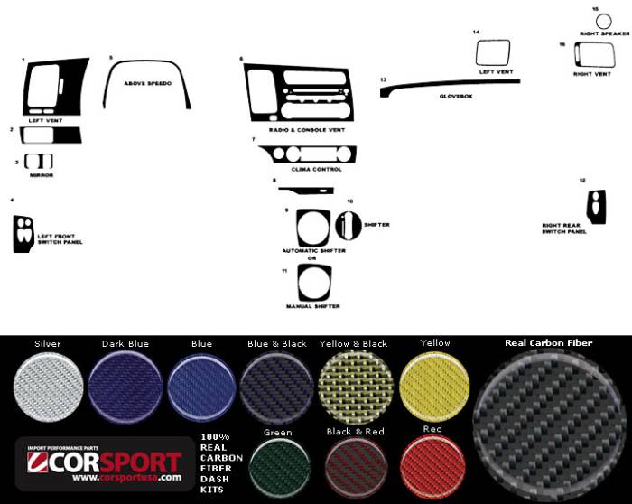 2006-2011 Honda Civic Coupe CorSport Carbon Fiber Dash Trim Kit Questions & Answers