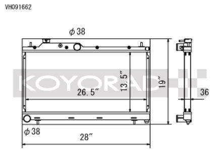 2008-2016 SUBARU IMPREZA 2.5L/2.0L KOYO ALL ALUMINUM RADIATOR